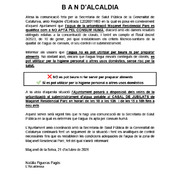 BAN D'ALCALDIA 